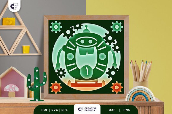 Download Alphabet Robot Letter O 3D Shadow Box - Alphabet Collection