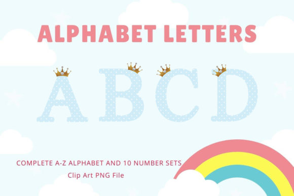 Download Polka Dots Alphabet Font Princess Crown - Alphabet Collection