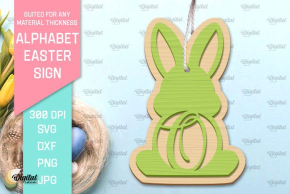 Download Alphabet Easter Sign Laser Cut. Letter O - Alphabet Collection