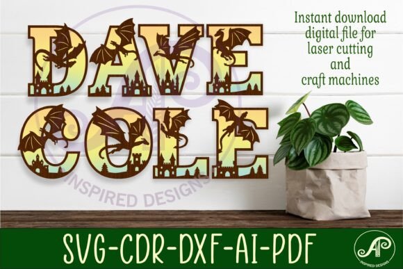 Download Dragons Alphabet Set. 2 Layer Letters 53 - Alphabet Collection