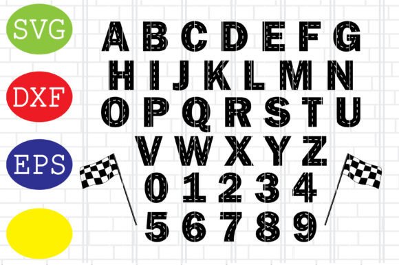 Download Race Track Alphabet Svg, Road Numbers - Alphabet Collection