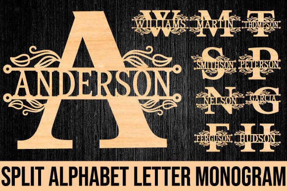Download Split Monogram Alphabet Letter Laser Cut - Alphabet Collection