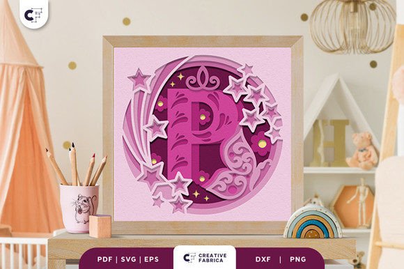 Download Letters P Baby Girl Alphabet 3D Papercut - Alphabet Collection