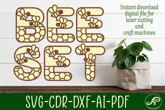 Download Bee Letter Alphabet Set 43 Layer Letters - Alphabet Collection