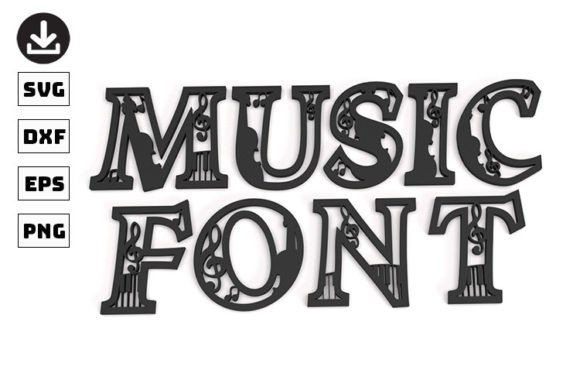 Download MUSIC ALPHABET Cut File from a to Z SVG - Alphabet cut file Collection
