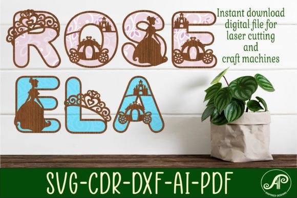 Download Princess Alphabet Set 78 Letters SVG - Alphabet Collection