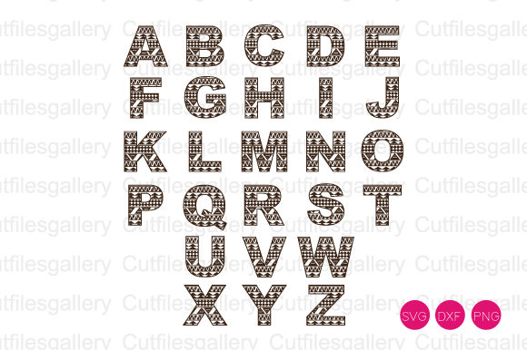 Download Aztec Alphabet Cut FIle - Alphabet cut file Collection