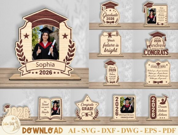 Download Lass of 2026 Graduation Sign SVG Bundle - Premium Resources