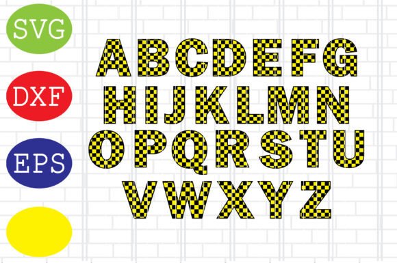 Download Checkered Letters Alphabet, Racing Cars - Alphabet Collection