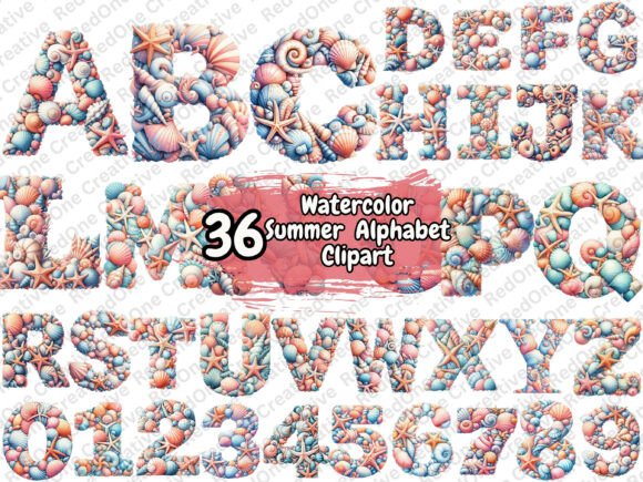 Download Summer Alphabet Clipart PNG Bundle - Alphabet Collection
