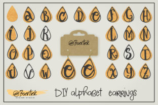 Download Faux Leather Earrings Alphabet, Cutfile - Alphabet Collection