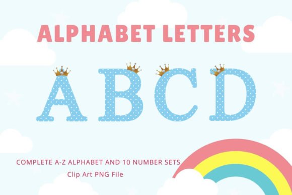 Download Polka Dots Alphabet Font Princess Crown - Alphabet Collection